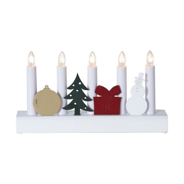 Бял свещник, височина 15 cm Julia - Star Trading-image-2