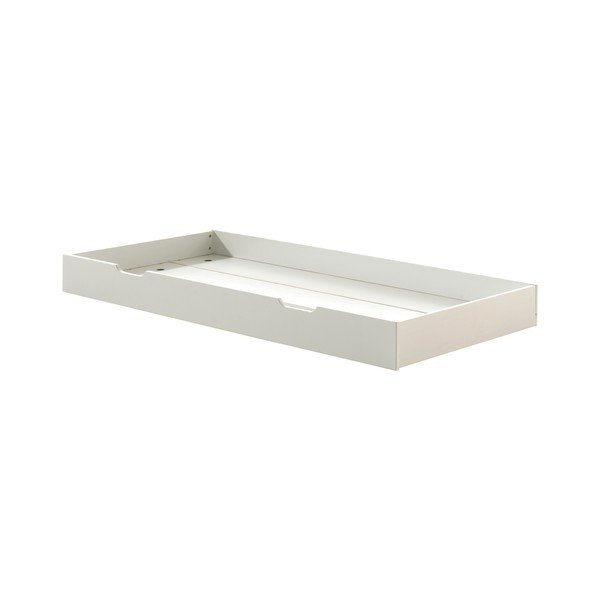 Бяло детско легло 90x200 cm от масивен бор разтегателно с включена подматрачна рамка Margrit – Vipack-image-4