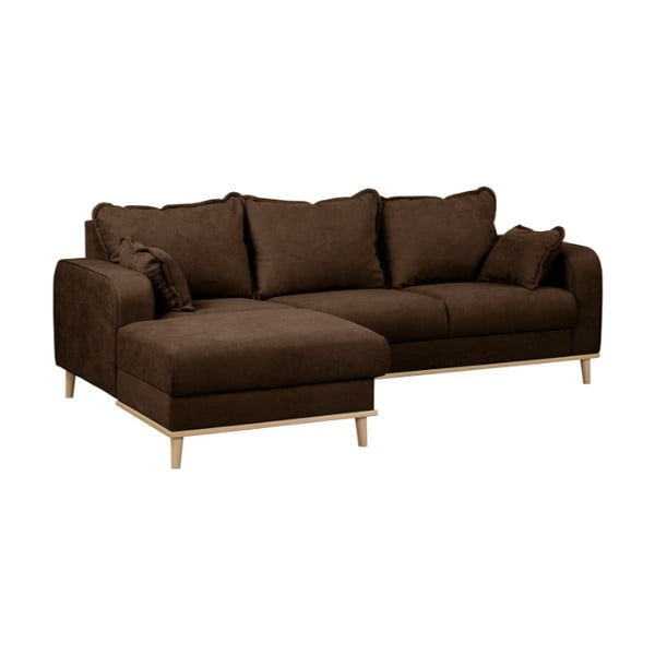 Тъмнокафяв ъглов диван (ляв ъгъл) Beata - Ropez-image-2