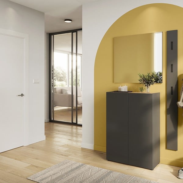 Бял комплект за коридор от декор от дъб  74x200x33 cm Alviano – Germania-image-1