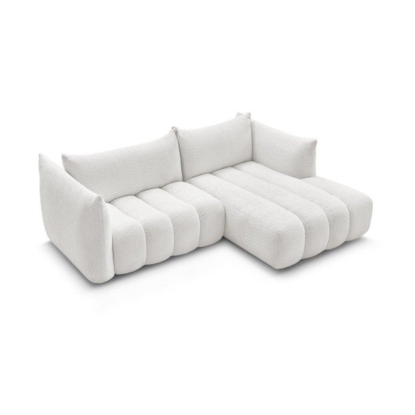 Бял ъглов диван от прежда с примки от букле (десен ъгъл) Azra – Bobochic Paris-image-4