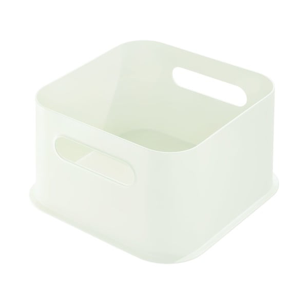 Бяла кутия за съхранение с дръжки, 21,3 x 21,3 cm Eco - iDesign