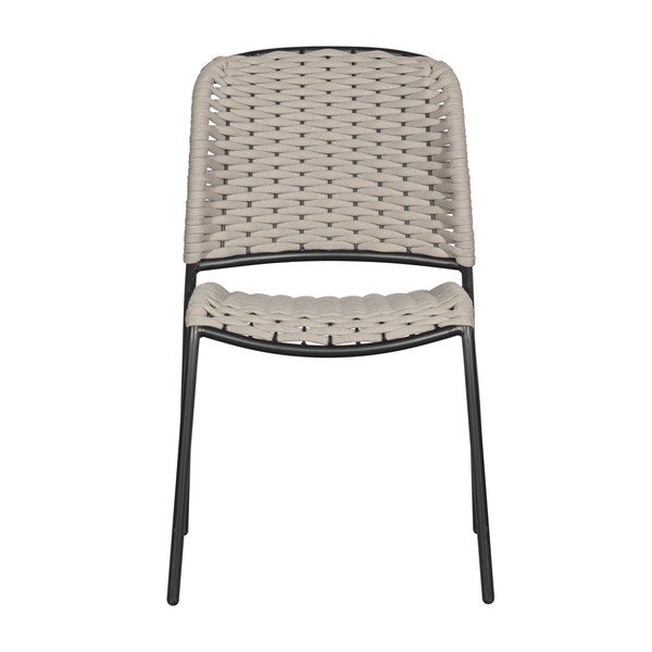 Черно-бежови метални градински столове в комплект от 2 бр.  Taku – Exotan-image-2