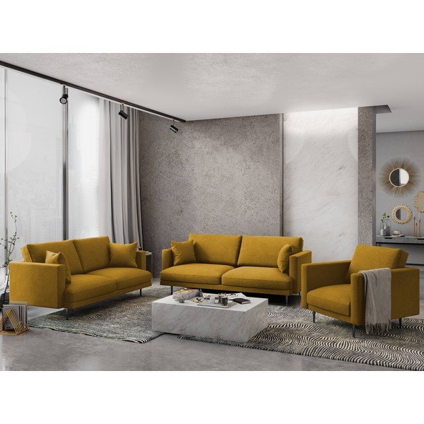 Žlutá pohovka Milo Casa Piero, 220 cm-image-1