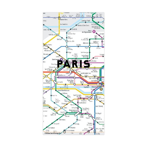 Карта под формата на магнити Париж - Kikkerland