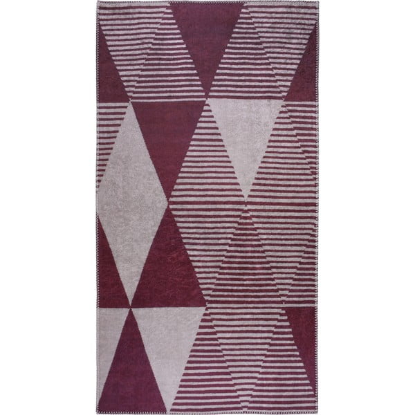 Миещ се килим в цвят бордо 160x230 cm - Vitaus