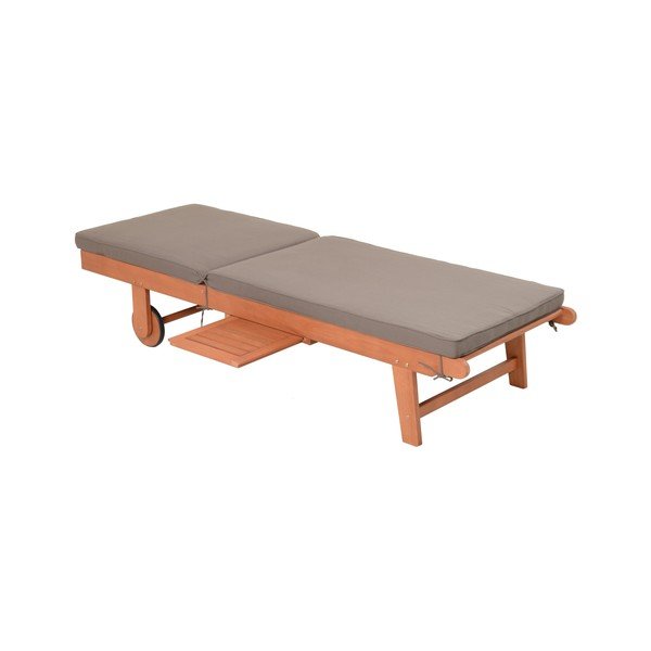 Градински шезлонг от масивно дърво в естествен и сив цвят San Diego – Garden Pleasure-image-4