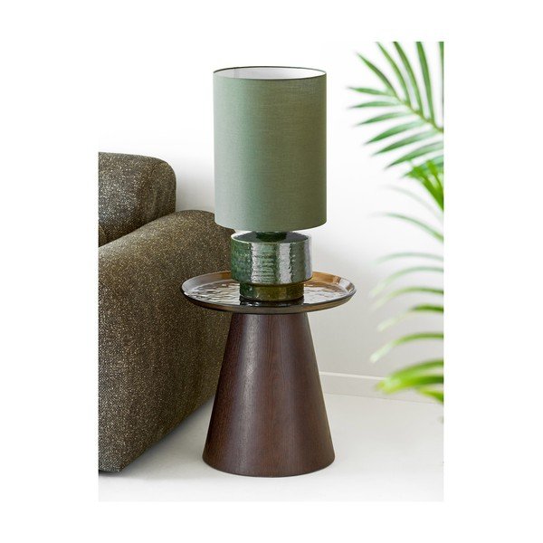 Кръгла странична масичка със стъклен плот ø 50 cm Orvieto – House Nordic-image-1