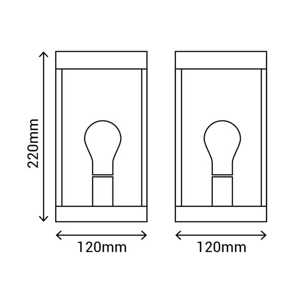 Стенно външно осветително тяло (височина 22 cm) - SULION-image-3