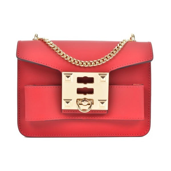 Червена кожена чанта Ferra Rosso - Roberta M