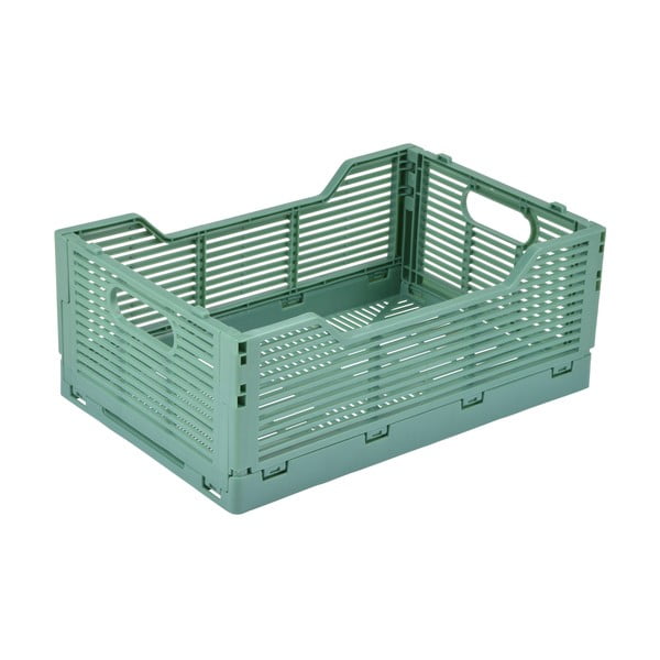 Светлозелена пластмасова кутия за съхранение 40x30x17 cm – Homéa