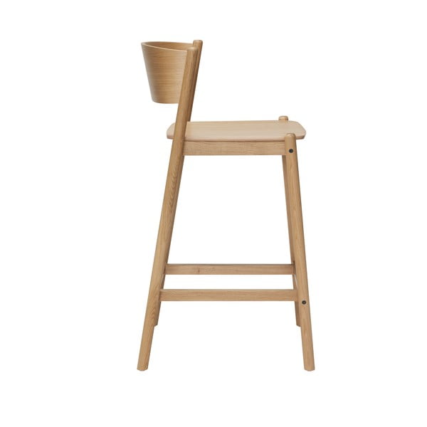 Бар стол от декор от дъб в естествен цвят (височина на седалката 75 cm) Oblique – Hübsch-image-2