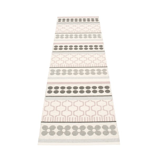 Светлорозова и сива пътека за открито и закрито 70x270 cm Asta Pale Rose – Pappelina-image-1