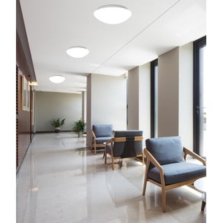 Бяла лампа за таван със стъклен абажур ø 40 cm Nina - Candellux Lighting