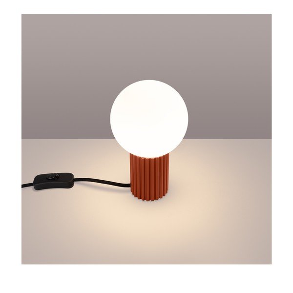 Оранжева настолна лампа със стъклен абажур (височина 19 cm) Orbital – Sollux-image-1