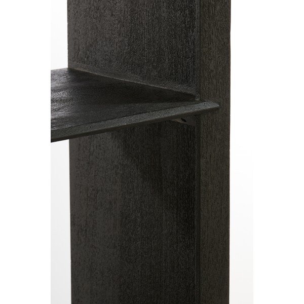 Черна етажерка от масивна дървесина 95x190 cm Sondrio - Light & Living-image-4