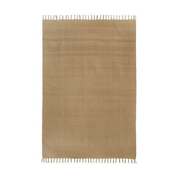 Светлокафяв ръчно тъкан памучен килим , 160 x 230 cm Agneta - Westwing Collection