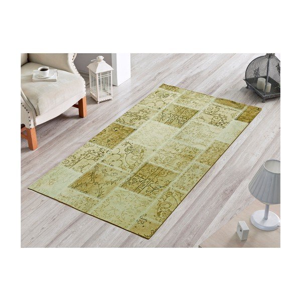 Koberec Light Green Patchwork, 80x120 cm