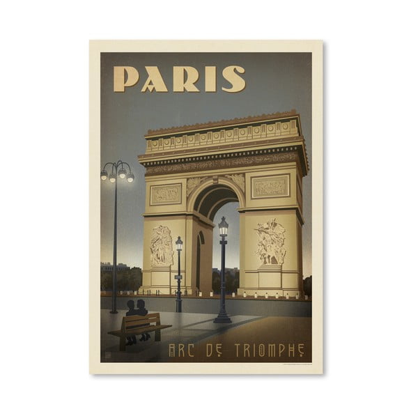 Плакат на Триумфалната арка, 42 x 30 cm - Americanflat
