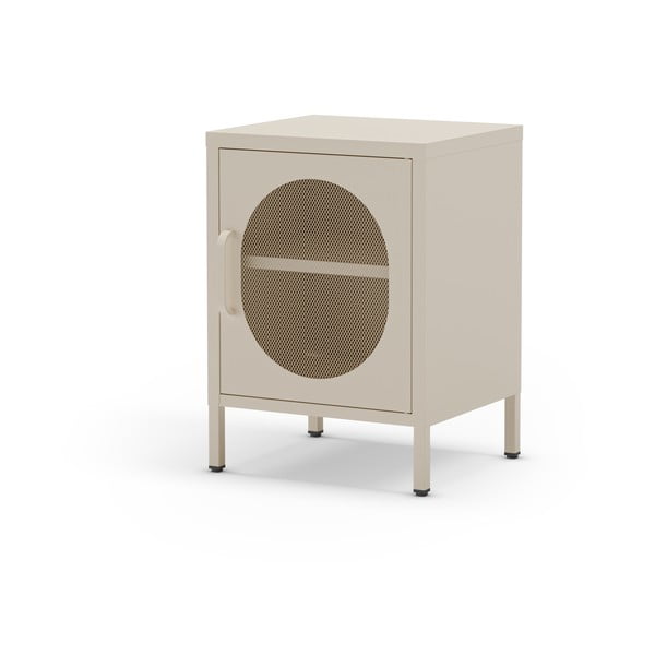 Кремаво метално нощно шкафче Diora – Marckeric-image-2