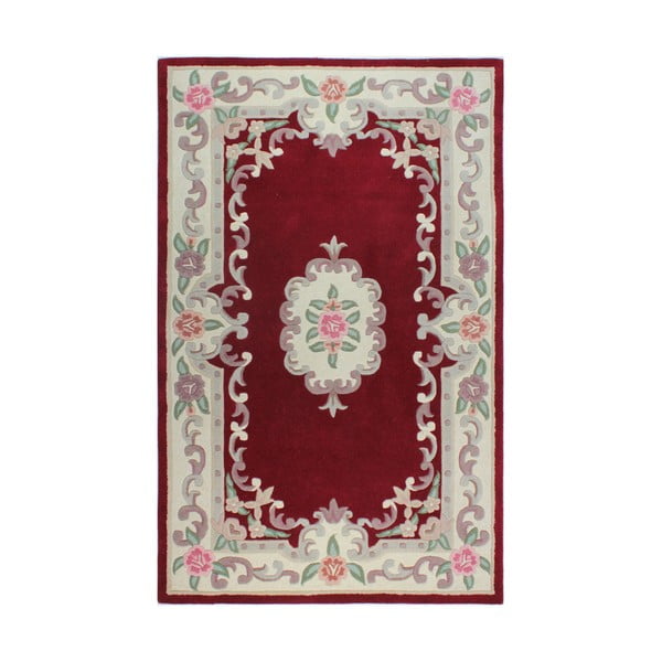 Червен вълнен килим , 120 x 180 cm Aubusson - Flair Rugs