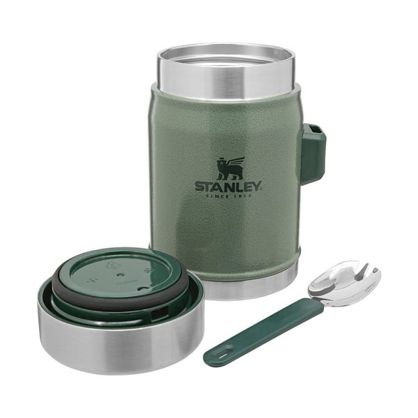 Зелен термос за храна от неръждаема стомана 400 ml Legendary Classic Hammer Tone Green – Stanley-image-2