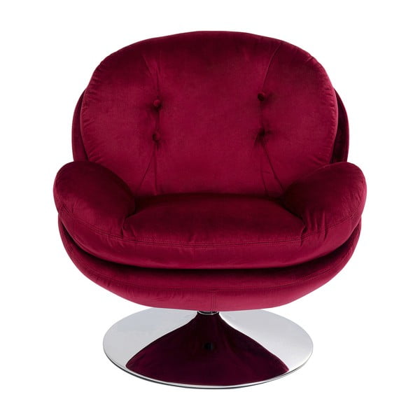 Кресло от кадифе в цвят бордо Cosy - Kare Design