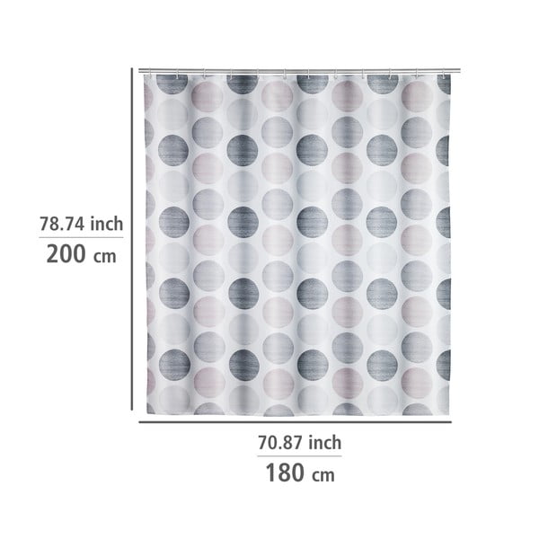 Завеса за душ 180x200 cm Pastel Dots - Wenko-image-1