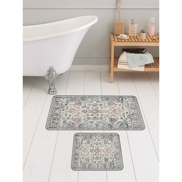 Сиви изтривалки за баня в комплект от 2 броя 60x100 cm - Mila Home-image-4