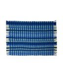 Синьо  одеяло със смес от вълна 140x200 cm Loom – Hübsch