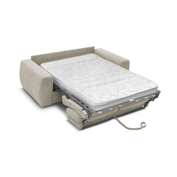 Бежов шенилов диван за ежедневно спане/сгъваем 240 cm Hugo – Bobochic Paris-image-3