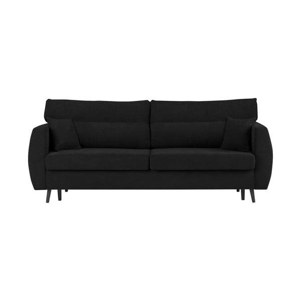 Черен триместен разтегателен диван с място за съхранение Brisbane, 231 x 98 x 95 cm - Cosmopolitan Design