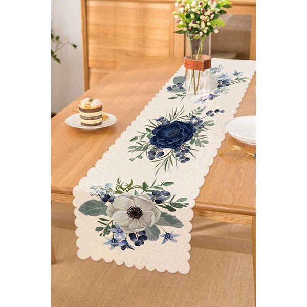 Покривка 40x130 cm Blue Rose – Minimalist Cushion Covers-image-1