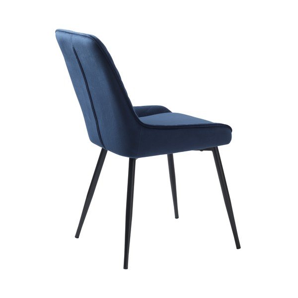 Син кадифен стол за хранене Milton - Unique Furniture-image-3