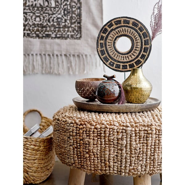 Бежов и черен килим Luca, 90 x 150 cm - Bloomingville-image-1