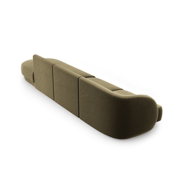 Зелен кадифен диван 302 cm Miley - Micadoni Home-image-4