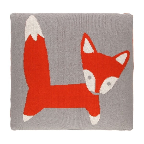 Oboustranný polštář Art For Kids Foxy, 35 x 35 cm