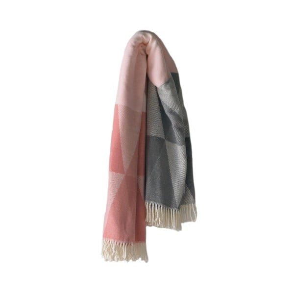 Розово-сиво одеяло със съдържание на памук , 140 x 180 cm Pisa - Euromant