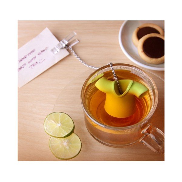 Bílé čajové sítko Qualy&CO Tea Shirt-image-1