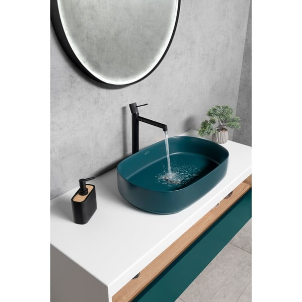 Матово-черна стояща батерия за мивка Solaris – Sapho-image-2