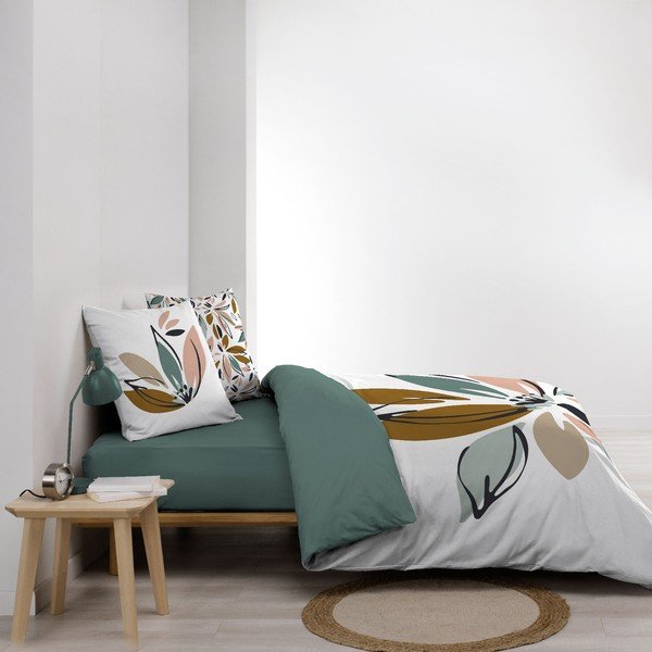 Бяло двойно удължено памучно спално бельо 240x220 cm Octavia – douceur d'intérieur-image-1