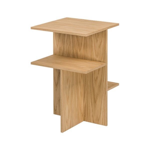 Нощно шкафче от декор от дъб  с рафтове в естествен цвят Atik – noo.ma-image-2