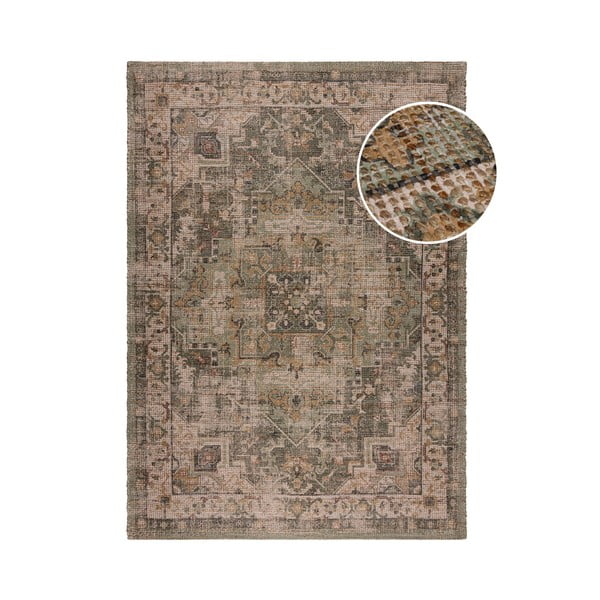 Ръчно изработен килим със смес от юта в цвят каки 120x170 cm Selena Jute Traditional – Flair Rugs