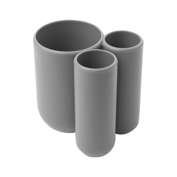 Сива пластмасова чаша за четки за зъби Touch - Umbra-image-3