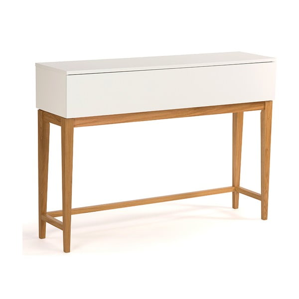 Бяла конзолна маса Blanco - Woodman-image-3