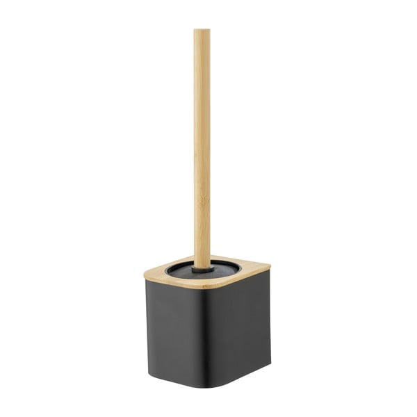 Черна самозадържаща се бамбукова четка за тоалетна Bambusa - Wenko