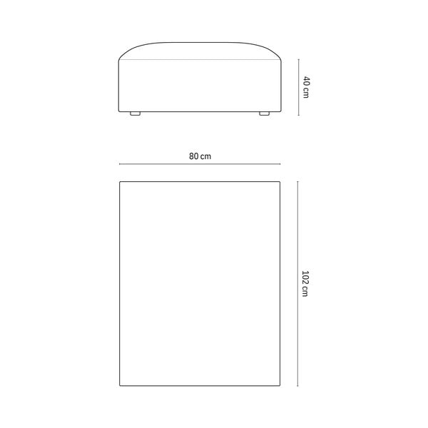 Бежова кадифена табуретка Jodie – Micadoni Home-image-4