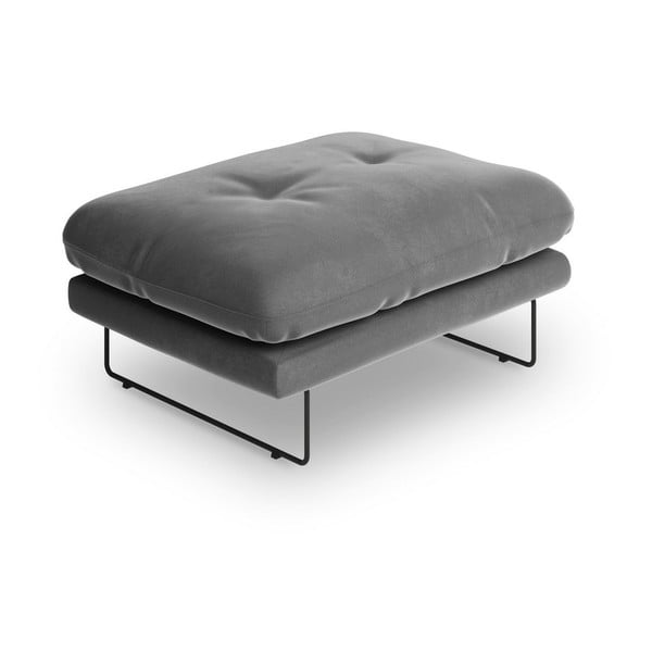 Сив пуф с кадифена покривка Gravity - Windsor & Co Sofas-image-2