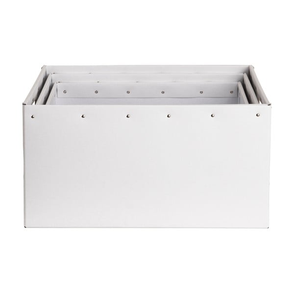 Бели картонени кутии за съхранение в комплект от 3 броя Ture - Bigso Box of Sweden-image-3
