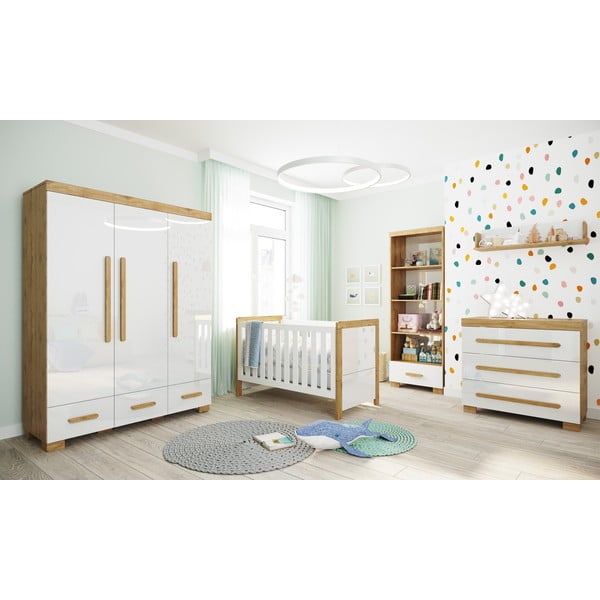 Бяло детско легло с променлив размер , 70 x 140 cm Oakie - Pinio-image-1